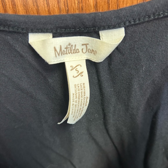 Matilda Jane Shirt Extender Tank Top Black - Picture 3 of 3